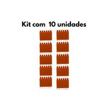 Kit C/10Unidades Conector Borne Pcb 1,5Mm 6 Polos Laranja