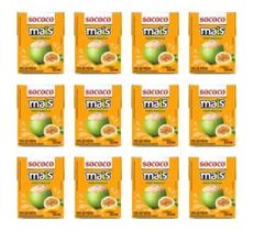 Kit C/12 Água De Coco Maracujá Sococo Mais Caixa 200ml Kit C/12 Água De Coco Maracujá Sococo Mais Caixa 200ml