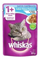 Kit c/ 12 Alimento Whiskas Premium Castrados 1+ para gato