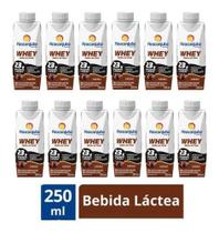 Kit C/12 Bebida Láctea Piracanjuba Whey Cacau Zero Lactose 250ml