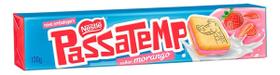 Kit c/ 12 Biscoito Recheio Morango Passatempo Pacote 130g