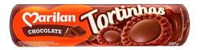 Kit c/ 12 Biscoito Tortinha Sabor Chocolate Marilan 140g