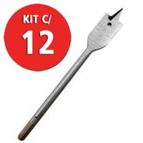 Kit C/ 12 Broca Chata P/ Madeira 157mm 6.1/8 x 1/2 Stanley