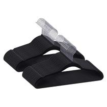 Kit C/ 12 Cabide Aveludado C/ Gancho Organizador P/ Roupas Paramount