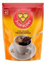 Kit c/ 12 Cafe Soluvel Granulado Tradicional 3 Coracoes
