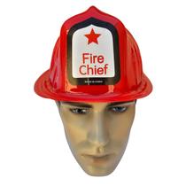 Kit c/12 Capacete Bombeiro Vm Fantasia Festa Chápeu Fire Chief