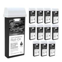 Kit c/12 Ceras Depilatória Negra Refil Roll On Depilflax 100g