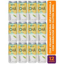 Kit c/ 12 Chá Vegano Natural DÊVI Camomila com Maracujá Gaseificado 269ml Kit c/ 12 Chá Vegano Natural DÊVI Camomila com Maracujá Gaseificado 269ml