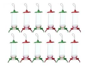 Kit C/ 12 Comedouros Com Poleiro Para Passáros Em Liberdade.