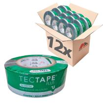 Kit c/ 12 Fitas Adesiva Multiuso Tectape 717 50 Metros Original SilverTec 48mmX50m Preta