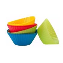 Kit C/12 Forminhas Silicone Mini Bolos Cupcake Pudim Gelatina - Coisaria