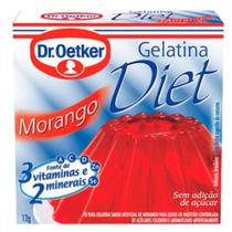 Kit c/ 12 Gelatina Diet de Morango Dr.Oetker 12g Kit c/ 12 Gelatina Diet de Morango Dr.Oetker 12g