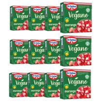 Kit c/12 Gelatinas Vegano Morango 20gr - Dr. Oetker