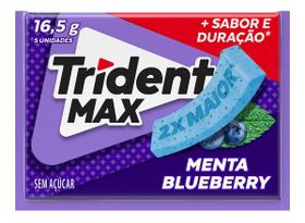 Kit c/ 12 Goma De Mascar Menta Blueberry Trident Max 16,5g