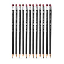 Kit c/ 12 Lápis Preto Ecolápis Max Sextavado HB N.2 C/Borracha Faber Castell