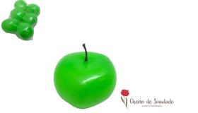 Kit C/12 Maca Verde De Plastico Artificial Realista