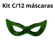 Kit C/12 Máscaras Gigante Carnaval Verde 73CM Carnaval