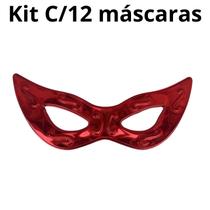 Kit C/12 Máscaras Gigante Carnaval Vermelho 73CM Carnaval