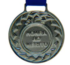 Kit C/12 Medalhas de Prata M30 Honra ao Mérito Com Fita Azul