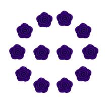 Kit C/12 Miçangas em Resina Flor Rosa Roxo 2 cm Kit C/12 Miçangas em Resina Flor Rosa Roxo 2 cm