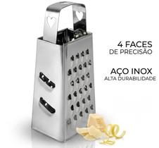 Kit C/ 12 Mini Ralador Inox 7,5cm de 4 Faces