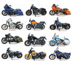 Kit C/12 Miniaturas Harley Davidson variadas Maisto 1/18