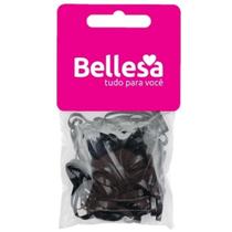 Kit c/12 Pacote de Elásticos de Silicone Preto - Bellesa