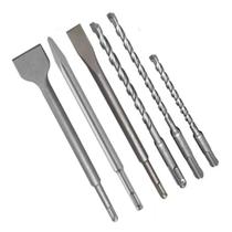 Kit c/ 12 Peças SDS Plus p/ Martelete c/ Brocas, Talhadeiras e Ponteiros