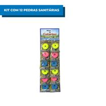 Kit C/12 Pedras Sanitárias Catarina Cheiro Suave Banheiro Detergente Sanitario Cheirinho Vaso