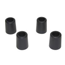 Kit c/ 12 Pés Plásticos Tubo de 5cm p/ Móveis, Puffs, Caixas Cor:CINZA