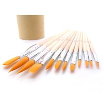 Kit C/12 Pinceis Acrilico Sfb0196