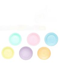 Kit c/ 12 Pratinho Prato Descartavel Plastico Candy Colors