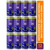 Kit c/ 12 Refrigerante Vegano Natural DÊVI Uva 269ml Kit c/ 12 Refrigerante Vegano Natural DÊVI Uva 269ml
