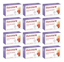 Kit C/12 Sabonete Barra Leite De Aveia Ameixa Davene 90g