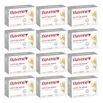 Kit C/12 Sabonete Leite De Aveia Hipoalergênico Davene 90g