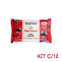 Kit c/ 12 Sabonetes em Barra Frutas Vermelhas Farnese 85g