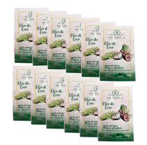 Kit C/12 Saches Óleo de Coco Pele e Cabelo 15g