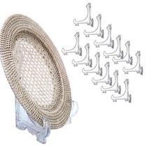 Kit c/12 Suportes 9cm p/Quadros Discos Pratos decoração sala