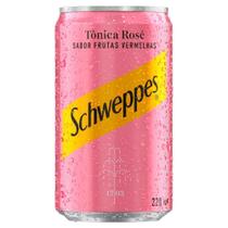 Kit c/ 12 Tonica Schweppes Rose Frutas Vermelhas 220ml