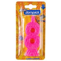 Kit c/ 12 Vela Supernumeros Bompack N8 Rosa Un - Embrast