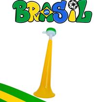 kit c/12 Vuvuzela 28cm Copa Futebol Vuvuzela Apito Buzina Brasil