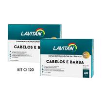 Kit c/ 120 Suplemento Zinco e Biotina Cabelo e Barba Lavitan