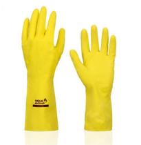 Kit c/ 12PR Kit 12 Pares de Luva Multiuso Volk Amarela Em Latex