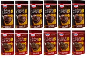 Kit c/12un Bolo de caneca Brigadeiro e Chocolate - Dr.Oetker Kit c/12un Bolo de caneca Brigadeiro e Chocolate - Dr.Oetker
