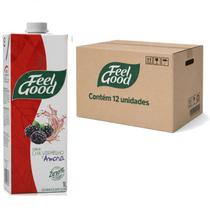 Kit c/ 12x Chá Vermelho c/ Amora Zero Calorias FEEL GOOD 1L