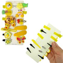 Kit C/ 14 Presilhas Meninas Prendedor de Cabelo Sortidas Bico de Pato Tic Tac Laço Flor Etc MOD Q
