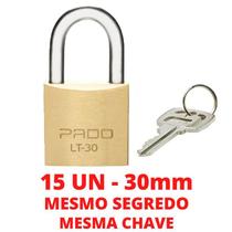 Kit c/15 Cadeado Pado 30 mm Mesmo Segredo