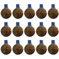 Kit C/15 Medalhas de Bronze M43 Honra ao Mérito C/Fita Azul