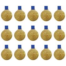Kit C/15 Medalhas de Ouro M43 Honra ao Mérito Com Fita Azul Kit C/15 Medalhas de Ouro M43 Honra ao Mérito Com Fita Azul