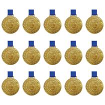 Kit C/15 Medalhas de Ouro M43 Honra ao Mérito Com Fita Azul